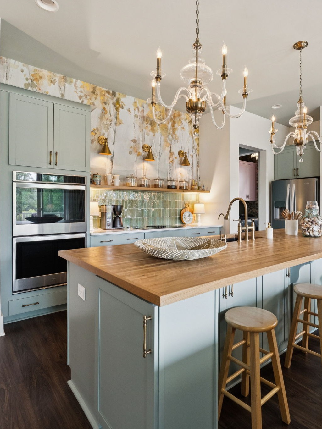 Real estate listing photography of a modern kitchen interior in the Triangle, NC